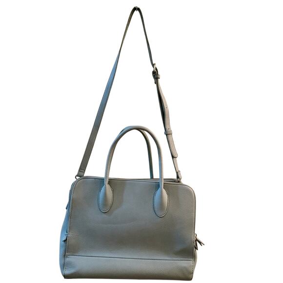 Urban Expressions Elegant Blue Gray Women's Large Satchel Crossbody Handbag - Picture 1 of 14